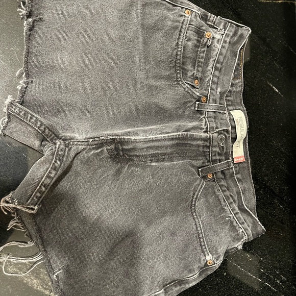 Levi's Women's Black Denim Shorts - Picture 2 of 4